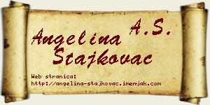 Angelina Stajkovac vizit kartica